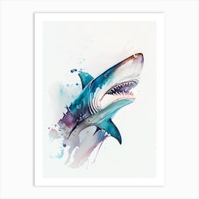 Sand Tiger 2 Shark Watercolour Art Print