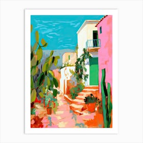 Puglia Italy Houses Travel Housewarming Painting Art Print