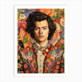 Harry Styles Kitsch Portrait 7 Art Print