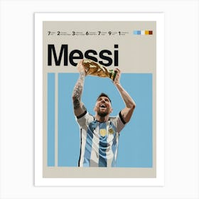 Lionel Messi Argentina 8 Art Print