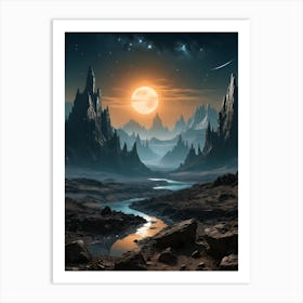 Space Landscape Art Print