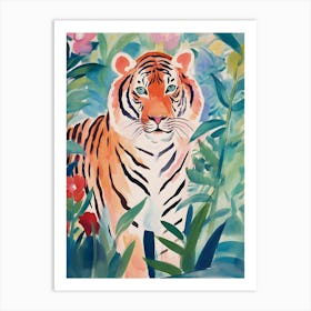 Tiger Watercolor Painting 2 Art Print