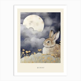 Sleeping Baby Bunny 5 Nursery Poster Art Print