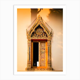 The Golden Window Of Chiang Mai Art Print