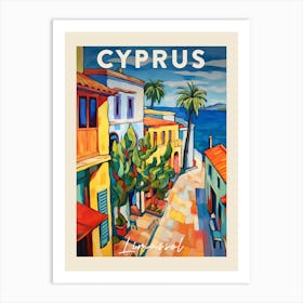 Limassol Cyprus 1 Fauvist Painting  Travel Poster Art Print
