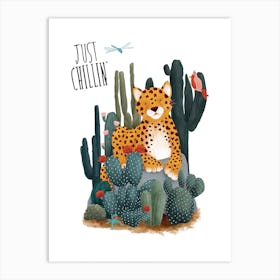 Jungle Chilling Jungle Leopard Fy Art Print