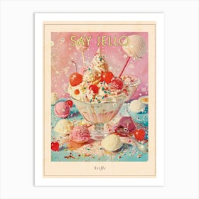 Kitsch Trifle Jelly Retro Collage 2 Poster Art Print