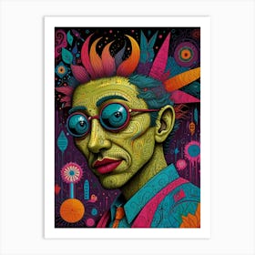 Psychedelic Man Art Print