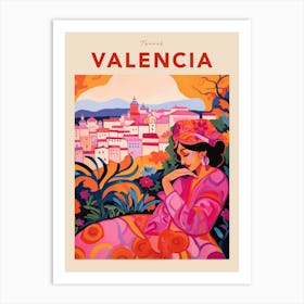 Valencia Spain 5 Fauvist Travel Poster Art Print