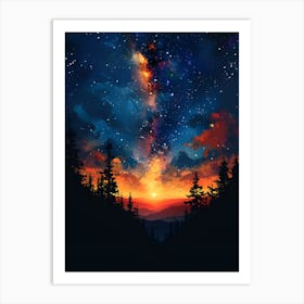 Night Sky With Stars Art Print