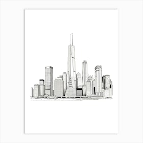 A Pen and Ink Portrait of a City Art Print