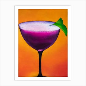 Blueberry Daiquiri Paul Klee Inspired Abstract Cocktail Poster Art Print
