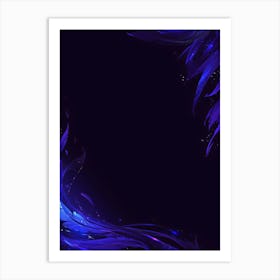 Blue Feathers Wallpaper Art Print