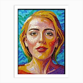 Mosaic Of A Woman 3 Art Print