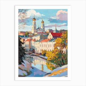 City In Winter Art Print