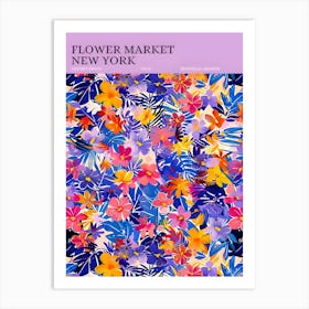 Flower Market New York Art Print