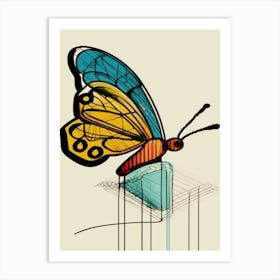 Butterfly On A Shelf Art Print