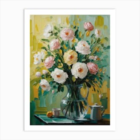 Roses In A Vase 3 Art Print