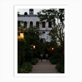 Evening Park Stroll Two Guys Men Lads Italian Italy Milan Venice Florence Rome Naples Toscana photo photography art travel Art Print