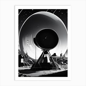Telescope Array Noir Comic Space Art Print