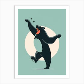 Bear Dancing Art Print