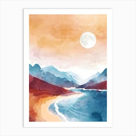 Landscape Watercolor Painting Art Print