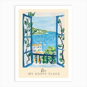 My Happy Place Nice 4 Travel Poster Art Print