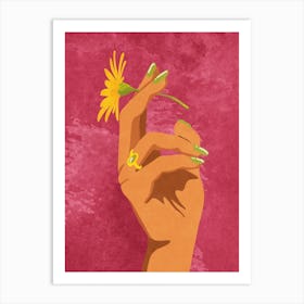 Smoking Flower Art Print