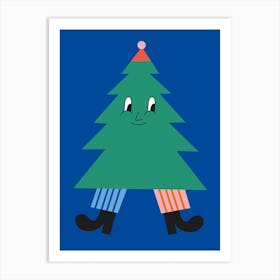 Funny Christmas Tree 1 Art Print