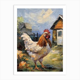 Rooster In The Garden Art Print