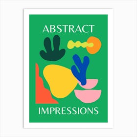 Abstract Impressions Poster 2 Green Art Print
