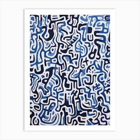 'Blue And White' 3 Art Print