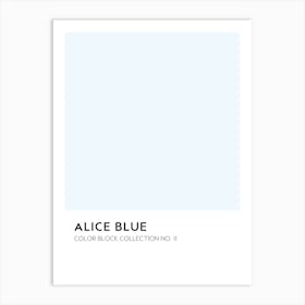 Alice Blue Color Block Collection Wall Art Print