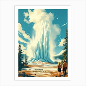 Yellowstone National Park Vintage V 02 Art Print