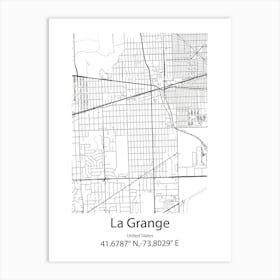 La Grange Park,United States Minimalist Map Poster