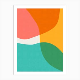 Colorful abstract shapes 19 Art Print