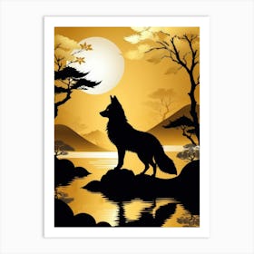 Japan Golden Fox 16 Art Print