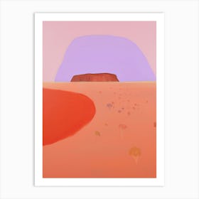 Simpson Desert   Australia, Contemporary Abstract Illustration 1 Art Print