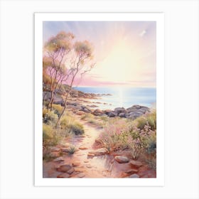 Watercolor Painting Of Cape Le Grand National Park, Australia 2 Art Print