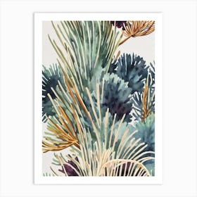 Acropora Papillare Vintage Graphic Watercolour Art Print