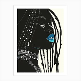 Black Girl With Dreadlocks 1 Art Print