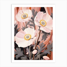 Anemone 4 Flower Painting Art Print