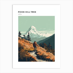 Poon Hill Trek Nepal 2 Hiking Trail Landscape Poster Art Print