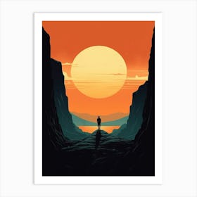 Sunset In The Mountains 6 Art Print