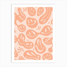 Peach Melted Happiness Art Print