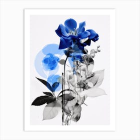 Blue Roses 1 Art Print