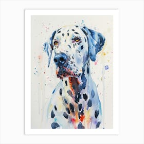 Dalmatian Watercolor Painting 1 Art Print