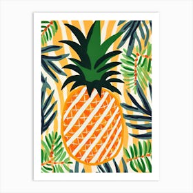 Pineapple Fruit Summer Illustration 3 Art Print