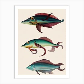 Giant Squid Vintage Poster Art Print