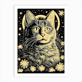 Stellar Furpocalypse, Psychedelic Cats series Art Print